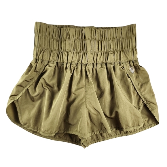 Free People FP Movement The Way Home Shorts Olive Green Workout Beach sz Small‎ - Picture 1 of 11